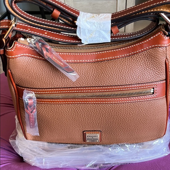 Dooney & Bourke Handbags - Dooney & Bourke Caramel Leather Shoulder Bag